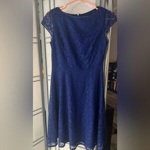 Blue lace dress